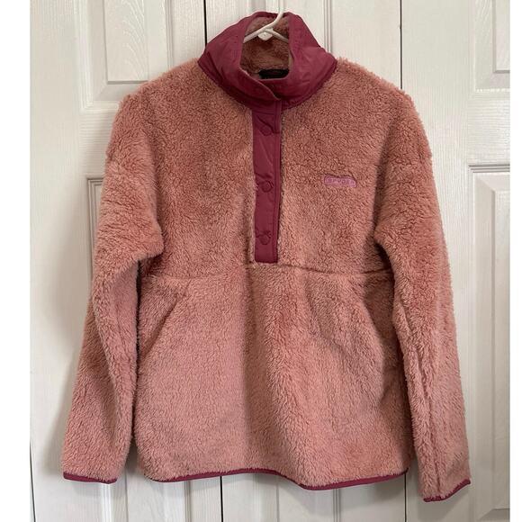 Spyder NWT Pink Cozy Soft Fleece Half Snap Pullover Size Small - Picture 2 of 8
